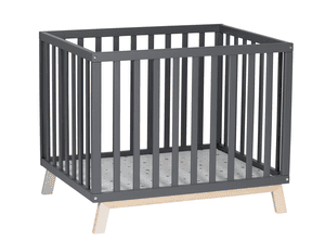 Parque infantil Holly nordic gris 75 x 97cm estrellitas grises