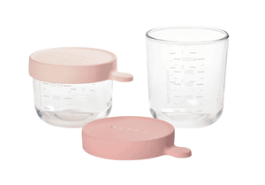 Coffret 2 portions verre rose foncé/rose 1 x 150 ml, 1 x 250 ml