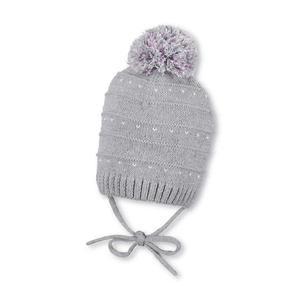 Girls Strickmütze silver melange