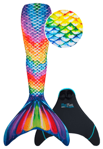 XTREM Toys and Sports - Coda da sirena FIN FUN Mermaidens Original taglia Adult XS, Rainbow Reef