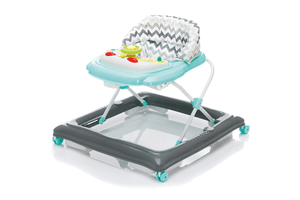 Baby walker grå / mynte med zig-zag krog