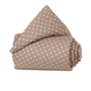 Nest Organic Cotton Mini / Midi světle hnědé hvězdy bílé 157x25 cm