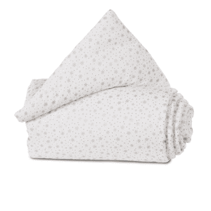 Nest Organic Cotton myi / Midi hvit gLITTLEer stjerner sølv 157x25 cm