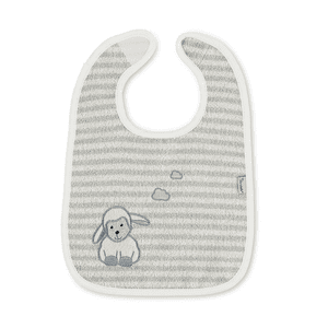 Bavoir enfant à scratch Stanley mouton gris
