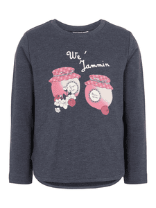 Girls Sweatshirt Valba Donkere Saffier