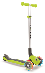 Scooter Primo Foldable mit Leuchtrollen, grün