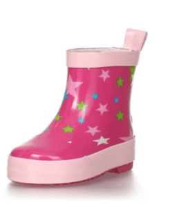 Gummistiefel Halbschaft Sterne pink