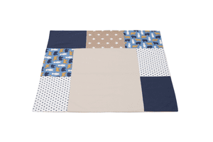 Housse de matelas à langer patchwork ours sable 75x85 cm