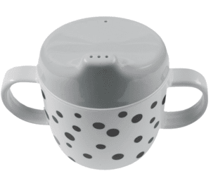 Kinderbecher Happy dots grau