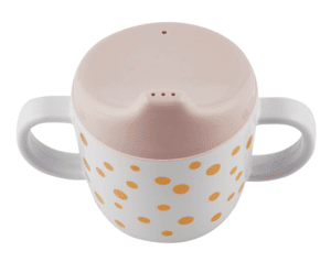 Kinderbecher Happy dots gold rosa