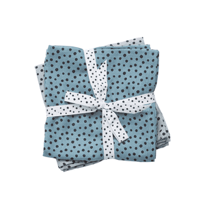 Spit Towel 2-pack Happy dots Blauw