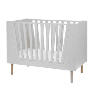 Lit enfant à barreaux bois gris 70x140 cm