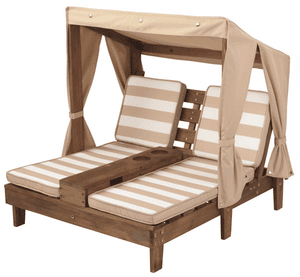 Kidkraft ® Dobbel solseng for barn, inkl. drikkeholdere, beige