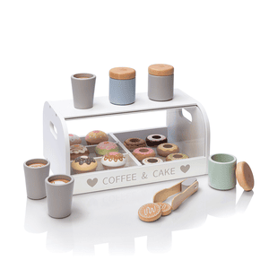Caja de café y pastel vainilla blanca/multicolor