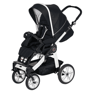 Klapvogn Racer GTS Navy Dots (507) Stelfarve hvid