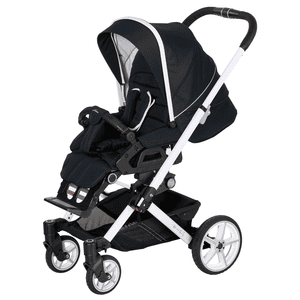 Kinderwagen Vip GTS Navy Dots (507) Frame wit