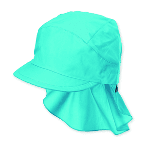 casquette à visière avec protection du cou turquoise