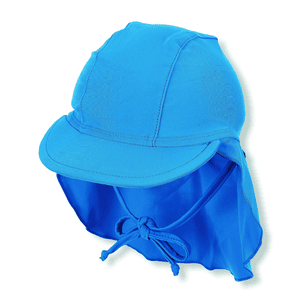 Casquette à visière avec protège-cou bleu