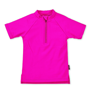 UV-Kurzarmschwimmshirt magenta