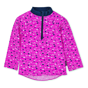 Camicia da bagno a maniche lunghe UV magenta