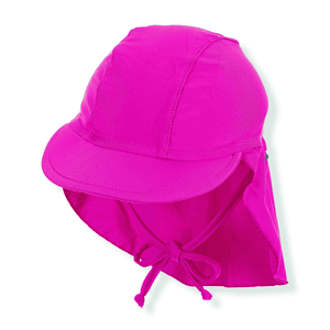 Gepiekerde muts met nekbescherming magenta