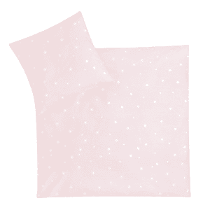 Parure de lit enfant Jersey hérisson/Star rose 80x80 cm