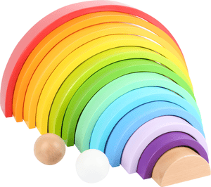 small foot  ® houten bakstenen regenboog XL