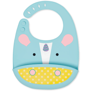 Bavoir enfant zoo licorne silicone