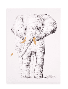 Oljemålning Elefant 30 x 40 cm