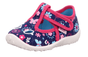 Girls Slipper Spotty blue