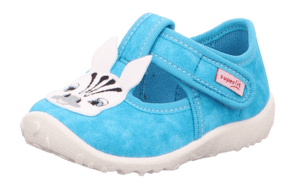 Girls Slipper Spotty blue