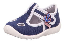 Jongens slipper Spotty blauw anker
