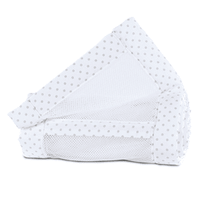 Nestchen Mesh-Piqué für Maxi, Boxspring und Comfort weis Punkte 168x24 cm