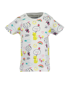 Girls T-Shirt wit Regenboog