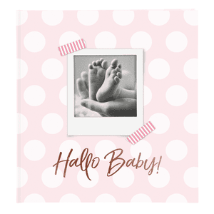 Babyalbum - Hallo Baby rosa mit Textvorspann