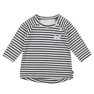 Longsleeve Striped Dots antracit-melange