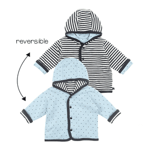 Chaqueta infantil con capucha reversible Mini antracita-melange