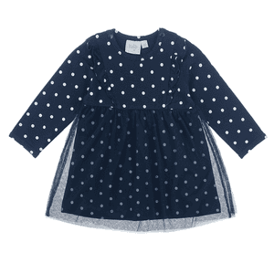 Girls Kleid Punkte marine