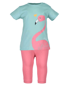 Girls Set med 2 T-skjorte + Capri bukser Sea