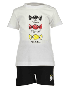 Girls 2er Set T-Shirt + Capri Hose Weiss