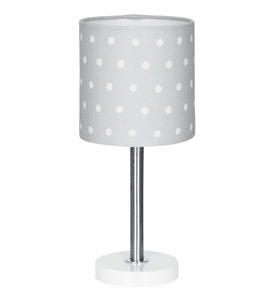 Tischlampe Happy Style for Kids DOTS silbergrau/weiss