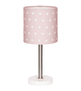 tafellamp Happy Style voor Kids DOTS roze/wit