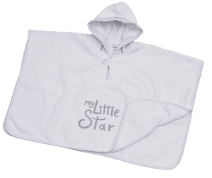 BeBes Collection Poncho de bain enfant capuche My little Star bleu