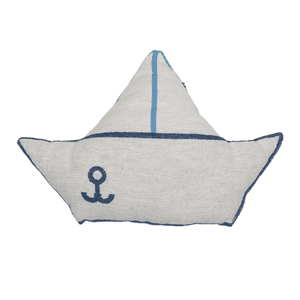 Kissen Schiff blau 30 x 40 cm