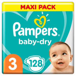 Luiers Baby Dry Gr. 3 Midi triple pack 6-10 kg 128 stuks