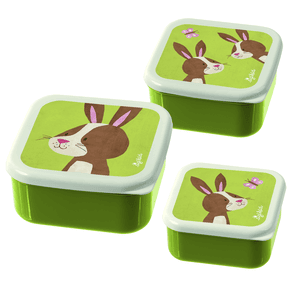 Snackboxen 3er Set Hase Forest