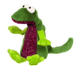 Peluche lézard olive