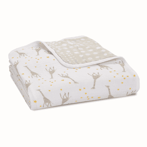 aden® Musselin-Kuscheldecke starry star - giraffes