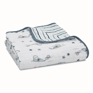 aden® Musselin-Kuscheldecke seashore - otters