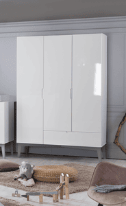 Armoire enfant 3 portes Retro 2  bois blanc